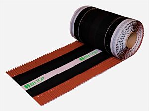 Rygningsbånd 35 cm. BB.top ventileret alu-grat rulle 5 m.