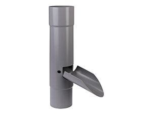 Vandudviser med klap Grå 75 mm. Plastmo