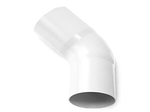 45 gr. Bøjning Hvid 75 mm. Plastmo