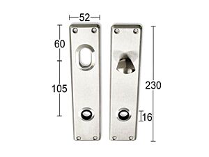 Langskiltesæt oppresset Cylinder/Vrider habo