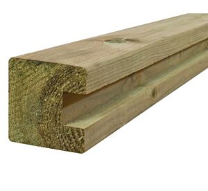 90 x 90 mm. H-stolpe Ende trykimp 270 cm. pr stk