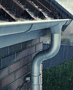 Tagrende 125 mm. stålmetallic 400 cm. 