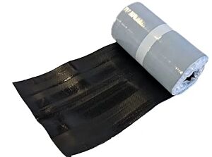 Glat 30 cm. inddækningsbånd aluminium 5 mtr. Sort