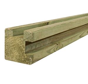 90 x 90 mm. H-stolpe Hjørne trykimp 270 cm. pr stk 